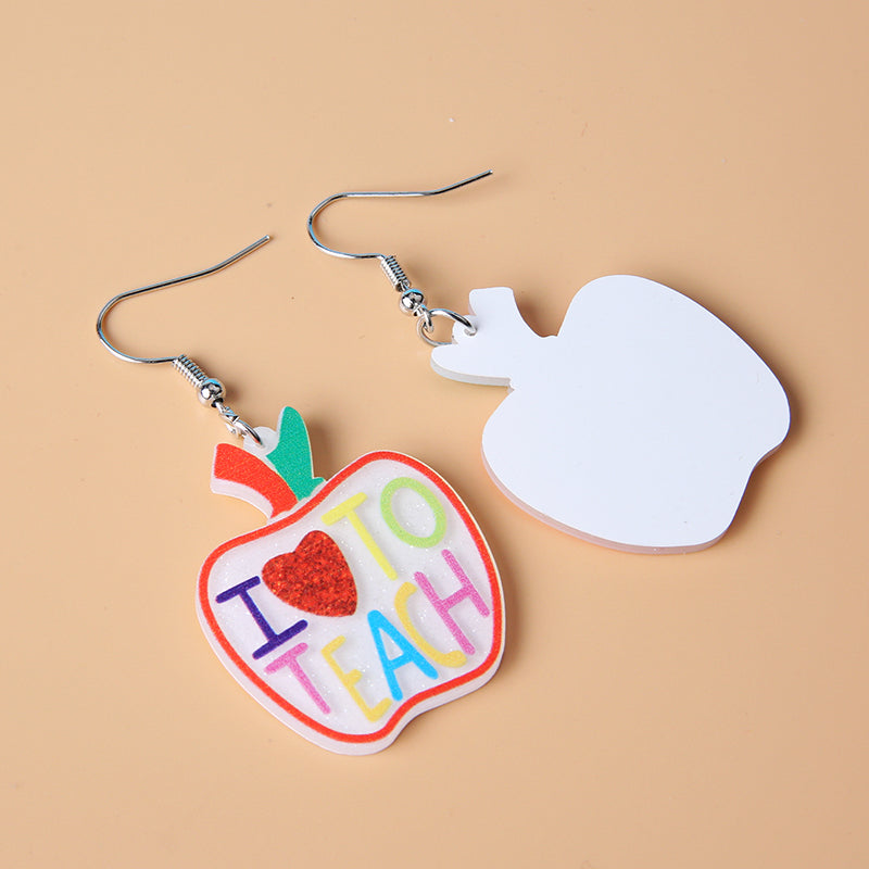 I Love To Teach Earrings