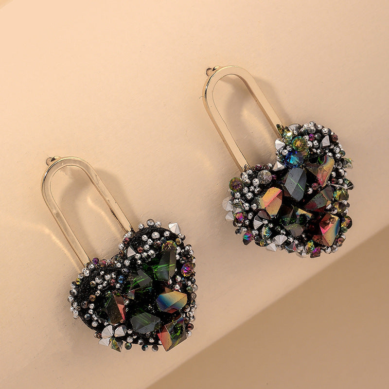 Becky Mae Black Heart Earrings