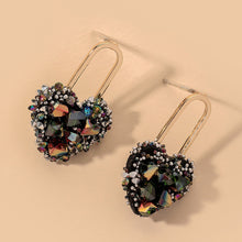 Load image into Gallery viewer, Becky Mae Black Heart Earrings