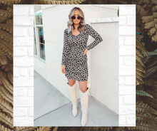 Load image into Gallery viewer, Leopard  Long Sleeve Dress