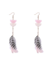 Load image into Gallery viewer, Francesca Tassel Feather Earrings