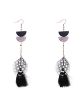 Load image into Gallery viewer, Francesca Tassel Feather Earrings