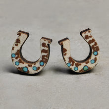 Load image into Gallery viewer, Heather Horseshoe Earrings