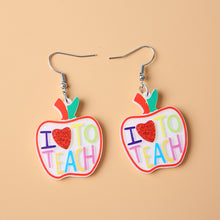 Load image into Gallery viewer, I Love To Teach Earrings