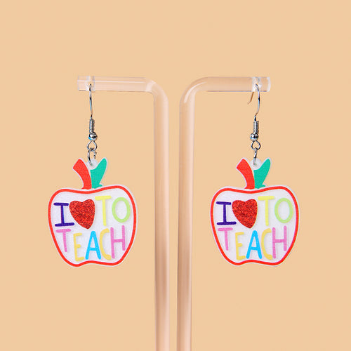 I Love To Teach Earrings
