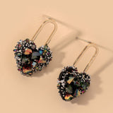 Becky Mae Black Heart Earrings