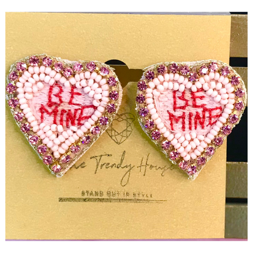 Beaded Be Mine Earrings