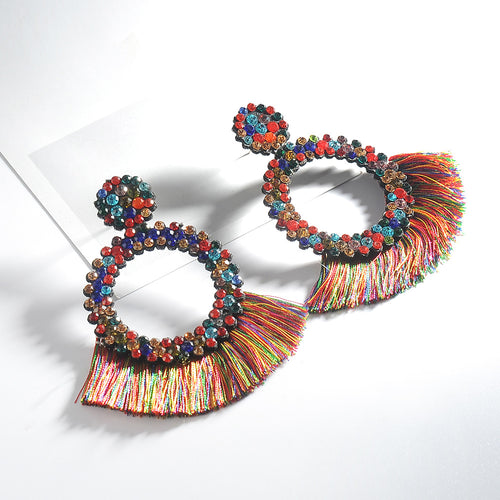 Multicolor Tassel Earrings