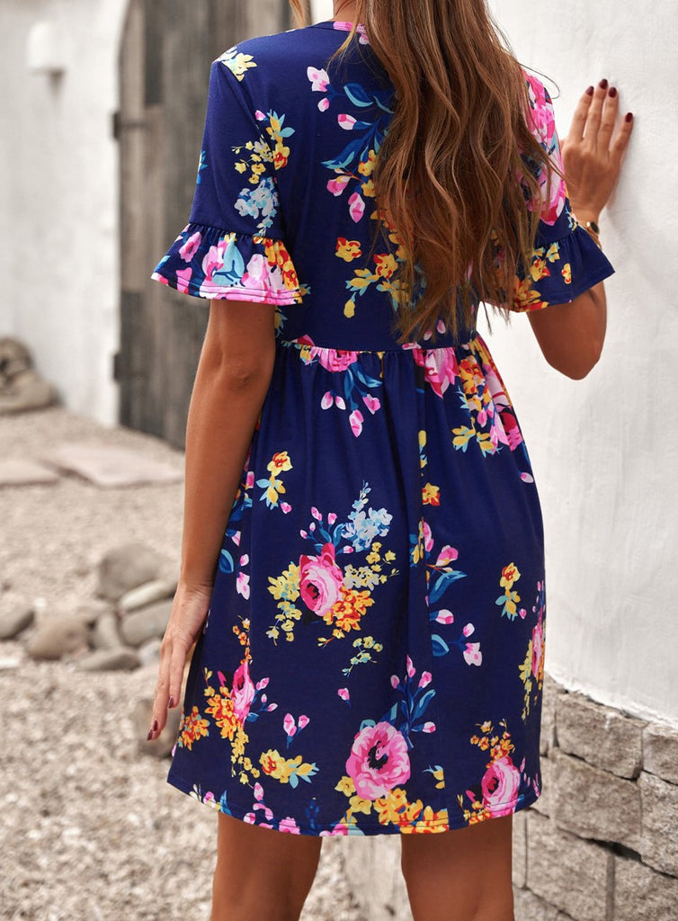 Belinda Blue Flower Dress