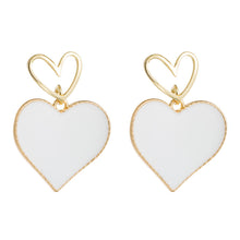 Cargar imagen en el visor de la galería, Kim Love Double Heart Earrings