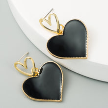 Cargar imagen en el visor de la galería, Kim Love Double Heart Earrings