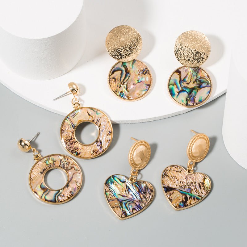 Rachelle Round & Heart Shaped Earrings