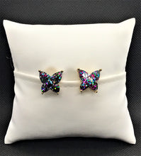 Load image into Gallery viewer, Marbella Glitter Butterfly Studs