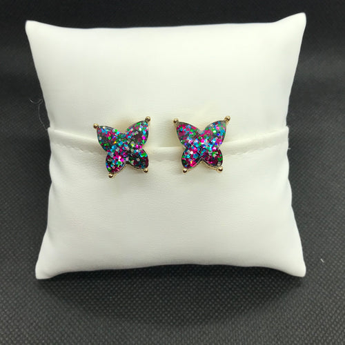 Marbella Glitter Butterfly Studs