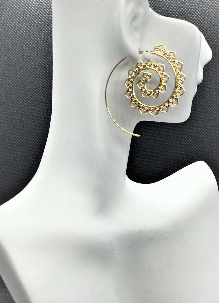 Hailey Swirl Gold Earrings