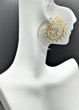 Load image into Gallery viewer, Hailey Swirl Gold Earrings