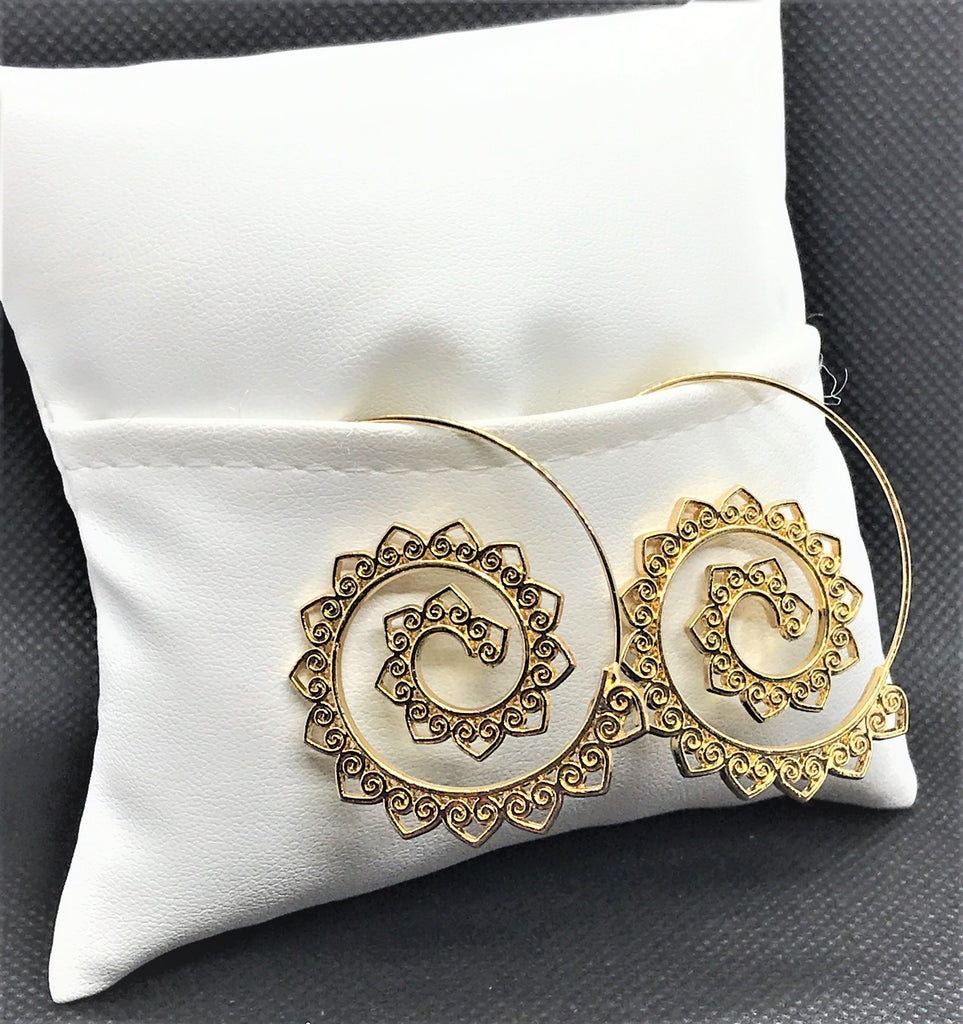 Hailey Swirl Gold Earrings