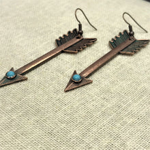 Cargar imagen en el visor de la galería, Arrow Turquoise Earrings