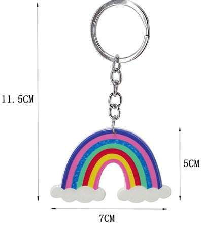 Happy Rainbow Key Chain