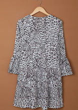 Load image into Gallery viewer, Regina Ruffle Leopard Dress