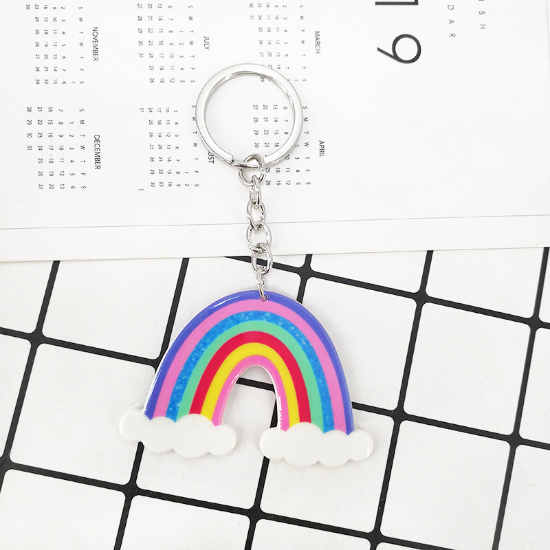 Happy Rainbow Key Chain