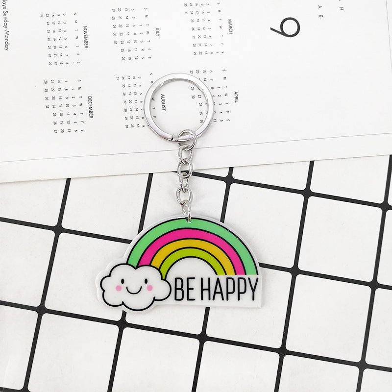 Happy Rainbow Key Chain