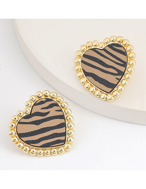 Zully Zebra Heart Earrings