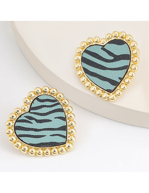 Zully Zebra Heart Earrings