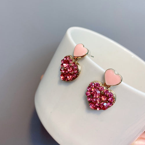 Rosa Maria Double Heart  Earrings