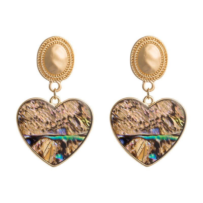 Rachelle Round & Heart Shaped Earrings