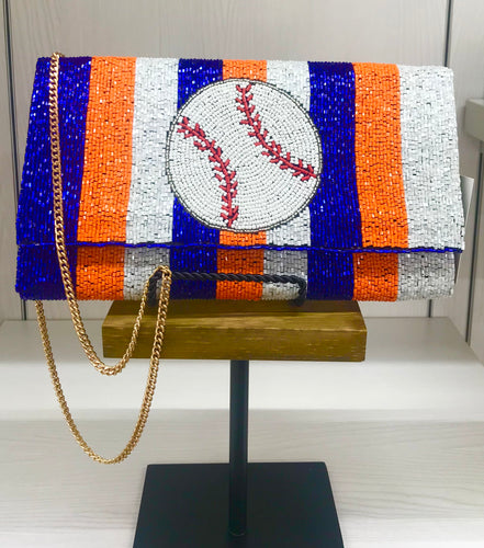 Beaded Baseball Clutch