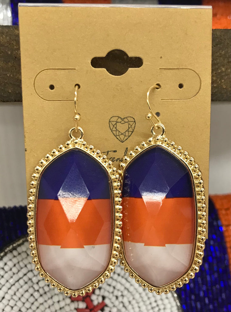 Astros Tri Color Earrings