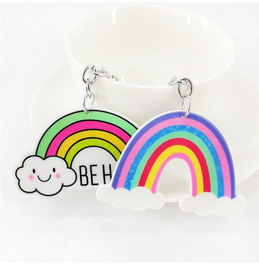 Happy Rainbow Key Chain
