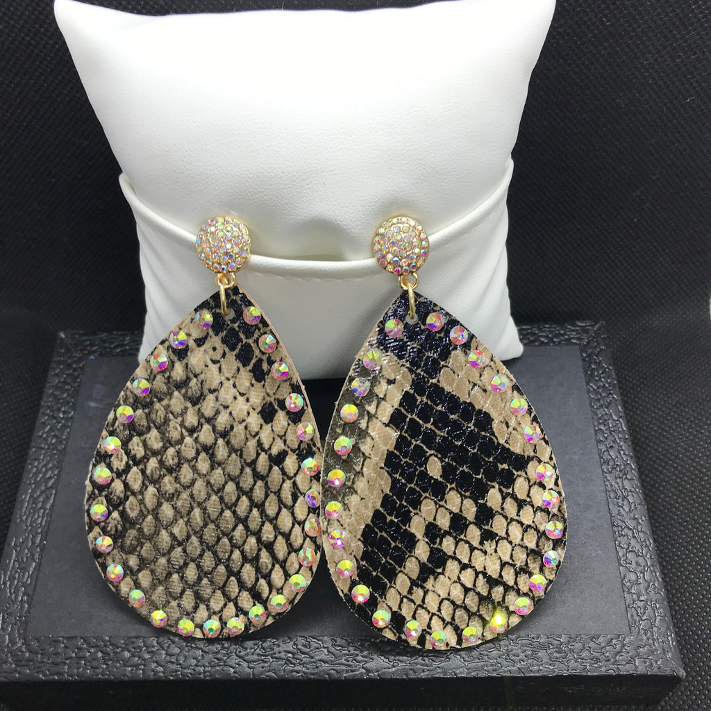 Sasha Snakeskin Earrings