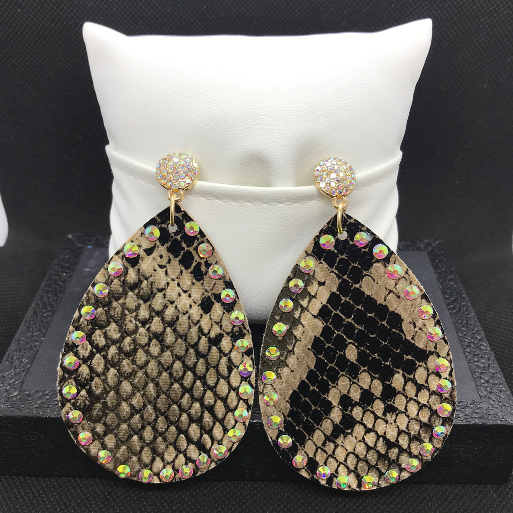Sasha Snakeskin Earrings